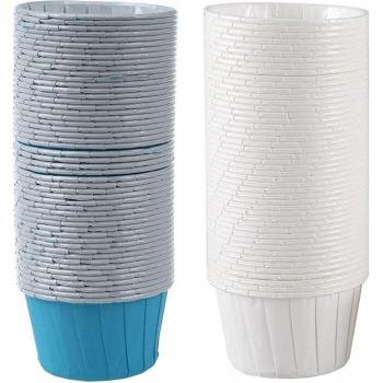 Backpapier 100X Blau-Weiß – ideal für Tassen, Muffins und Party-Desserts