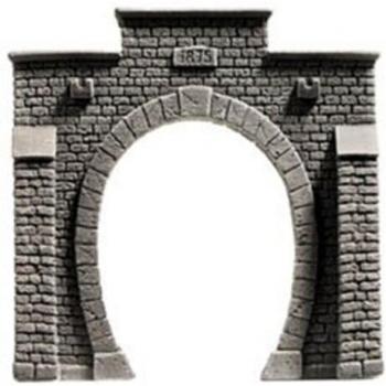 HO Scale Tunnel Portal Prefab – HR Foam, Single Track, NOCH 58051, Painted