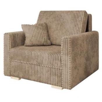Sillón Colombo 207 Marrón Claro con Patas de Madera