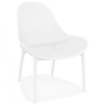 Chaise de jardin perforée 'SILO' blanche