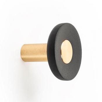 Percha Zoot de Latón Oscuro Cepillado con Acabado Negro Mate, Diámetro 60 mm