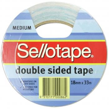 Double Sided Tape Sellotape 404 18mm x 33M Roll 960604