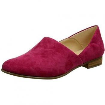 Clarks Pure Tone, Mocassins Femme, Vert Fuchsia Suede