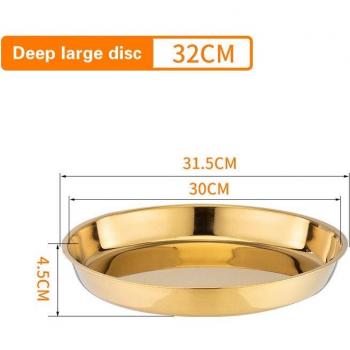 Deep Plate Set with Gold Finish