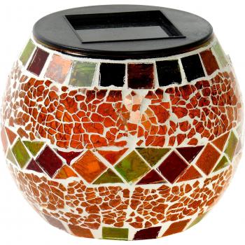 Décoration solaire en verre 12,5 x 9,5 cm