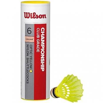 Wilson Meister‑Shuttles – 6er Dose – 77 Grains – Gelb – Kunst-/Kork – WRT6044YE77