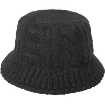Elegante Flechtmütze in Schwarz und Weiß