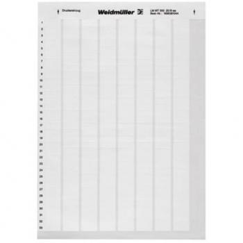 Étiquettes blanches pour imprimante Weidmüller 127x254 mm