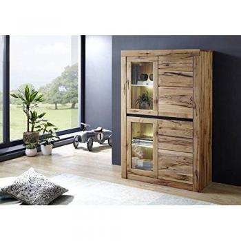 Vitrine en bois naturel Montreux 102 chêne massif