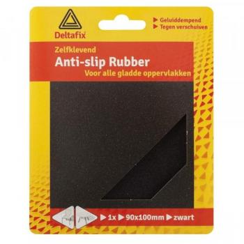 Anti-slip rubber 90x100mm, zwart, met anti-slip functie
