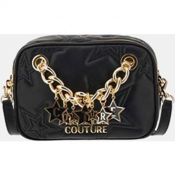 Bandolera negra Versace Jeans con detalle de cremallera