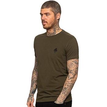 Khaki Enzo Men's Slim Fit Stretch Shirt – Small Size