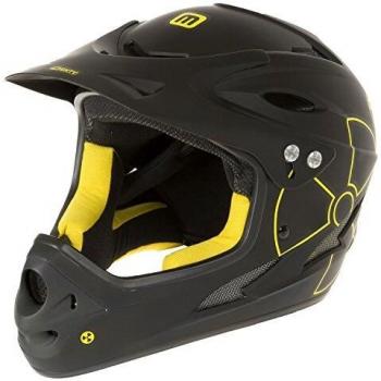 Casco M-Wave Ciclismo 53-56 cm Nero Opaco + Giallo