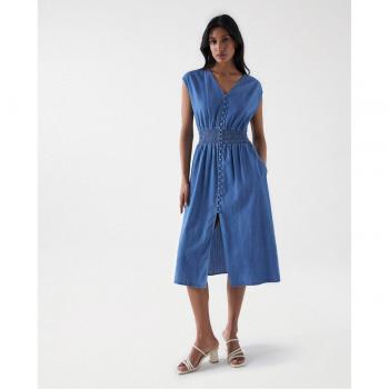 Robe courte bleu salsa midi denim
