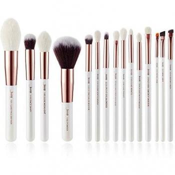 Jessup Make-up Pinsel Kit mit 15 Pinsel in Roségold