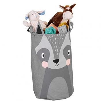 Cesta Portagiochi Grigia, Design Procione, 55x33 cm, per Bambini