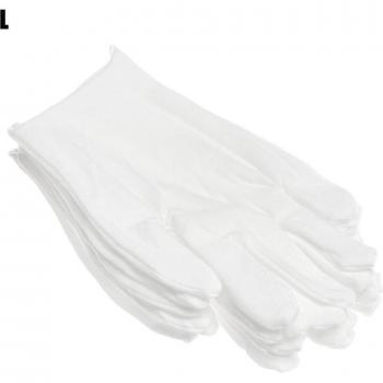 12‑er Set: Weiße Baumwollarbeitshandschuhe – Pflege, Qualität, Eleganz