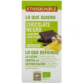 Chocolat Noir Éthique au Gingembre Confité 100g