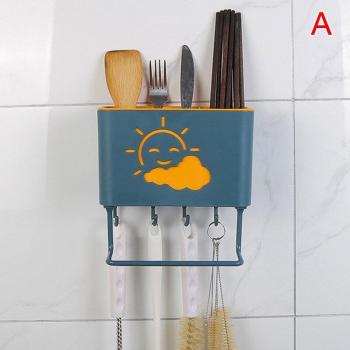 Wall-Mounted Kitchen Utensil and Drying Rack for Chopsticks