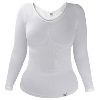 Blouse Thermique Femme Hiver Sous-vêtements Manches Longues T-shirt Blanc