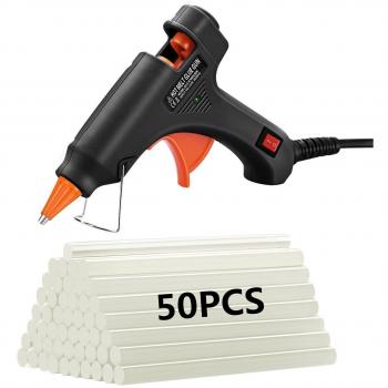 TopElek Mini Pistola a Caldo con 50 Pezzi Stick di Colla Alta Temperatura Pistola a Colla Gr