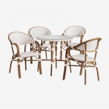 Ensemble de Terrasse Brielle 4 Chaises