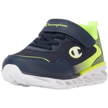 Scarpa Sneakers Bimbi Wave 2 LED Blu Marino/Giallo Zolfo
