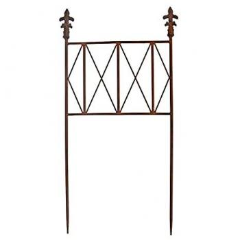 Barrière de Jardin Élégante Fleurs de Lys 34x69cm