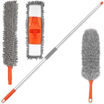 3-in-1 Microfiber Cleaning Duster with Telescopic Handle