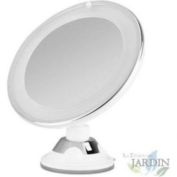 Espejo de aumento Orbegozo 17 cm con luz LED