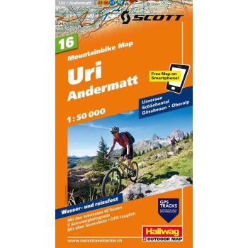 MTB-Karte 15 Uri Andermatt 1:50.000: Mountainbike Map