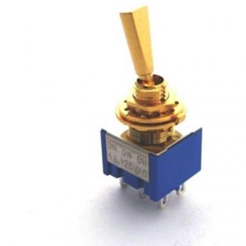 Gold Flat Handle Mini Switch