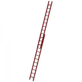 Vollkunststoff-Schiebe-Seilzugleiter 2-teilig 2 x 12 Sprossen