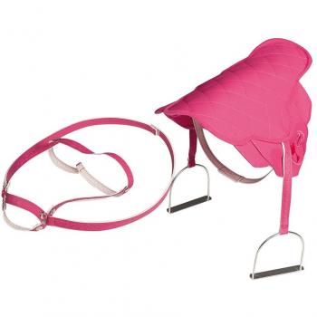 Pferdesattel Happy People 58051 für Barbie – Rosa, Stepp-Design