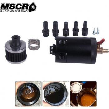 3/8 NPT Baffled Oil Catch Can with 2-Ports / 3-Ports