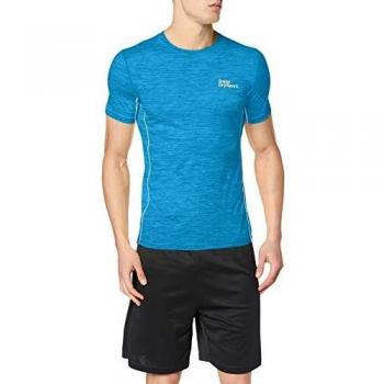 Superdry Training Attivo S/S Maglia Uomo Aqua Space Dye 3XL