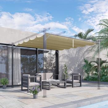 X 3 m Beige Pergola Cover