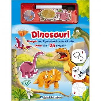 Dinosauri. Disegna con il pennarello cancellabile. Gioca con i 25 magneti. Ediz. a colori. Con gadget