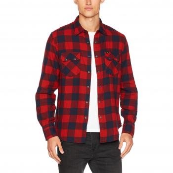 Lee Herren Regular Fit Langarmshirt RIDER SHIRT L856CWDJ, Kariert, Gr. X-Large, Grün