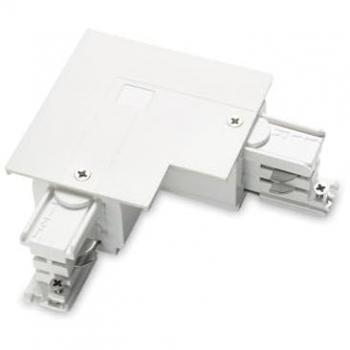 Connettore Angolare Destro On-Off per Lampada Link Trim in Alluminio Bianco 11x3,5x11 cm