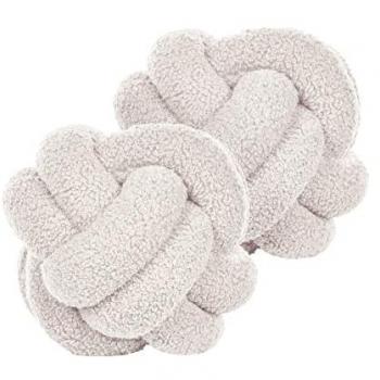 Coussins Bouclés Unicolores Blanc cassé
