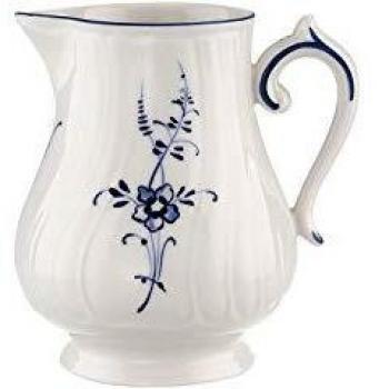 Villeroy & Boch Luxury Porcelain Milk Jug from Old Luxembourg Collection, 300 ml, White/Blue