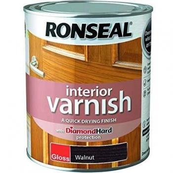 Ronseal Interior Varnish Quick Dry Gloss Walnut 750ml