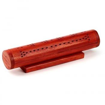 Mango Wood Feng Shui Incense Stone with Ash Catcher