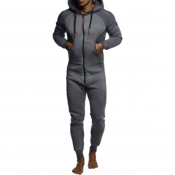 LEIF NELSON Herren Strampelanzug LN8270 – Größe L