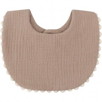Bavoir en coton pour bébé avec pompons