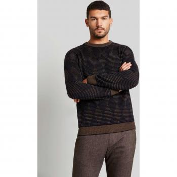 Bugatti Women's XL Round-neck Knitwear in Brown