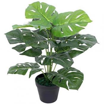VidaXL Artificial Monstera Plant with Pot 17.7 Green