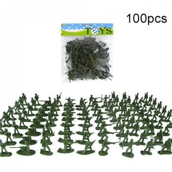 Mini Soldados de Plástico 100 Piezas Juguete Decorativo