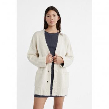 Cardigan in Maglia Oversize Vaniglia Stradivarius M